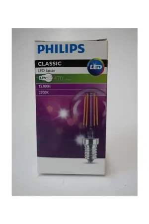 Ampoule LED 4.3W ronde P45 clair chaud 2700K 470lm culot E14 230V non-dimmable CorePro Filament Promotion